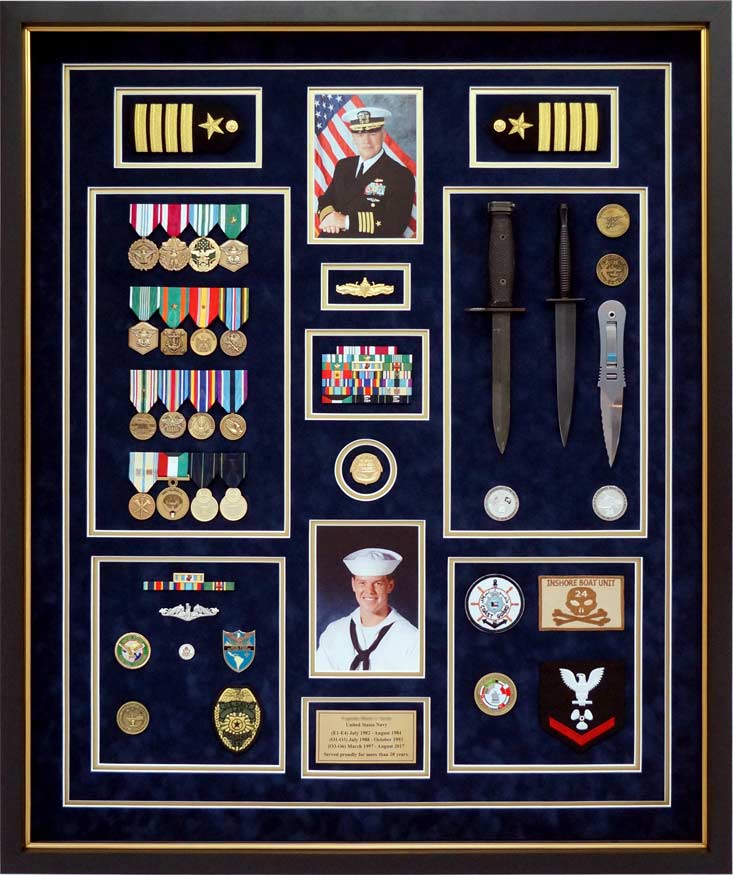 Conservation Framing Navy Shadow Box Example